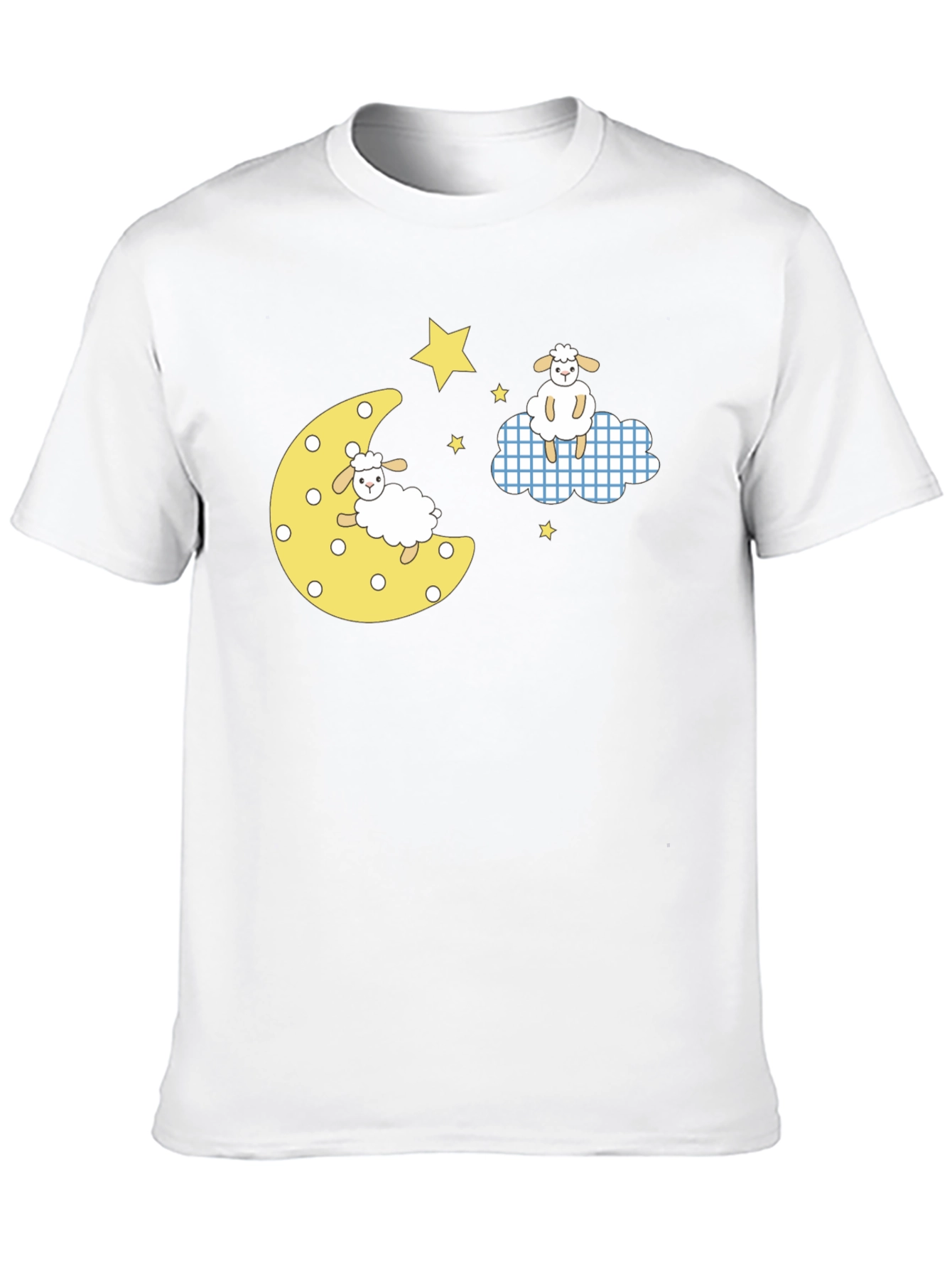 Dreamy Sheep Graphic Tee - Black Cotton T-Shirt