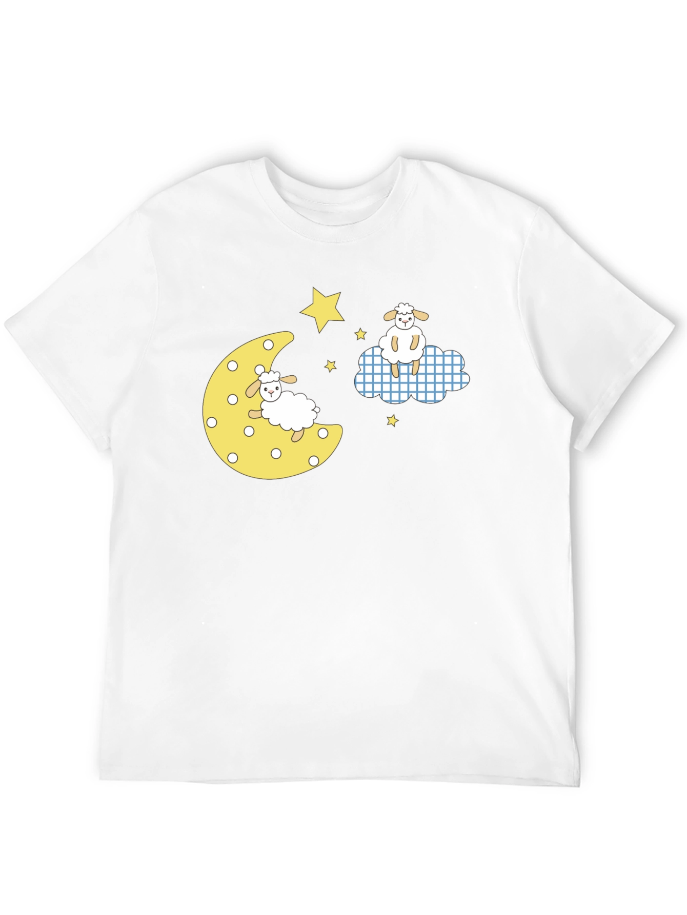 Dreamy Sheep Graphic Tee - Black Cotton T-Shirt