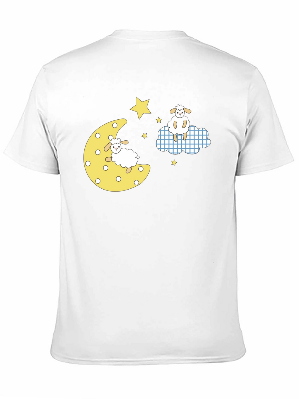 Dreamy Sheep Graphic Tee - Black Cotton T-Shirt