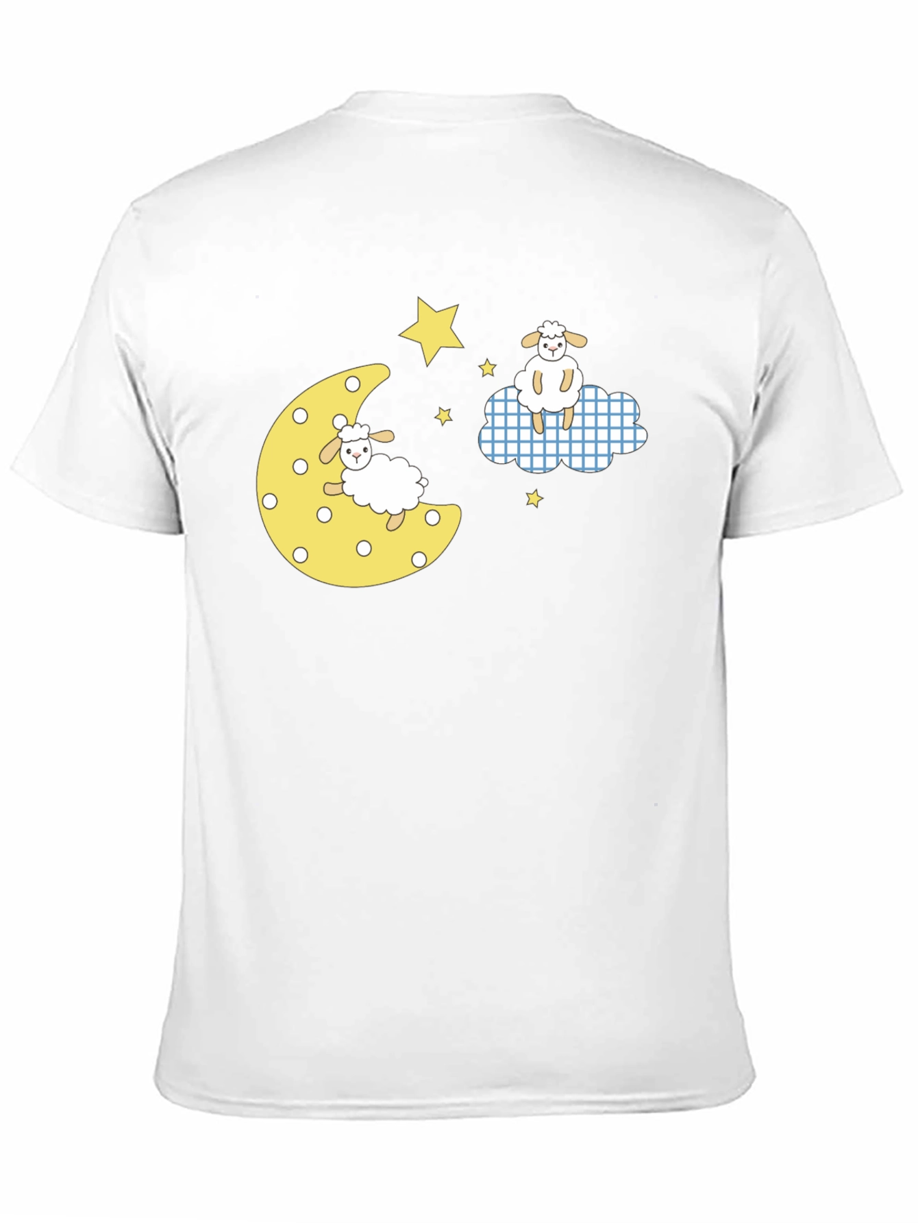 Dreamy Sheep Graphic Tee - Black Cotton T-Shirt