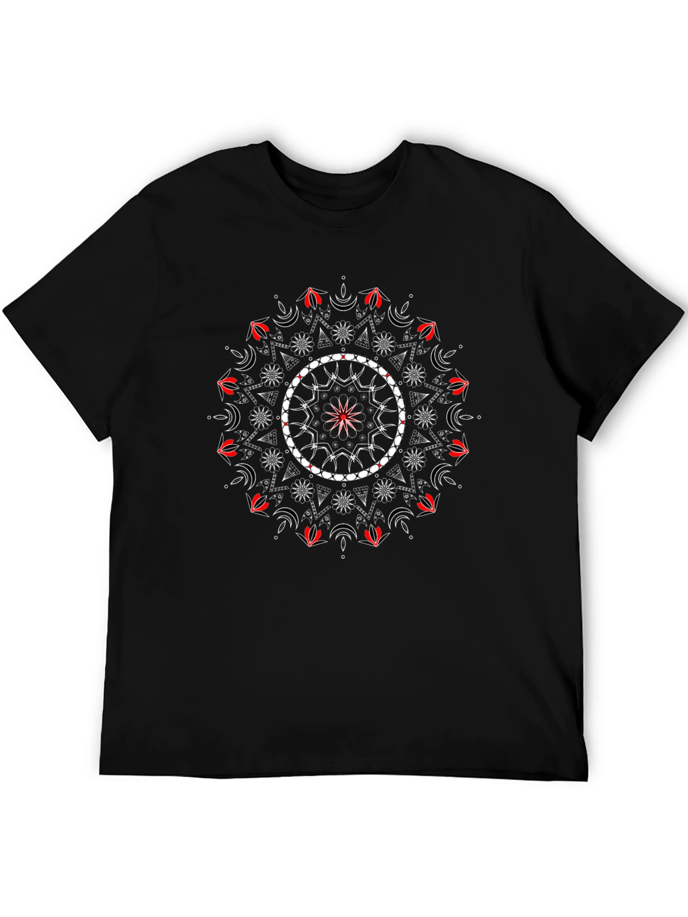 Mandala Graphic Tee - Black Stylish Unisex T-Shirt
