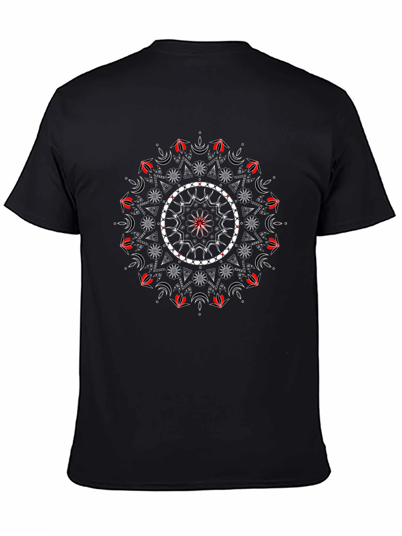 Mandala Graphic Tee - Black Stylish Unisex T-Shirt
