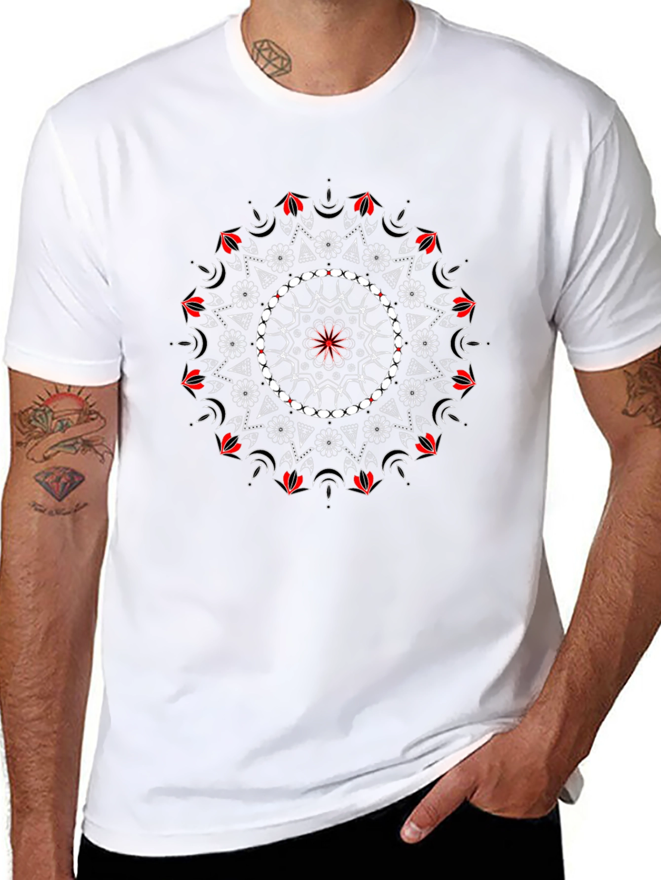 Mandala Graphic Tee - Black Stylish Unisex T-Shirt