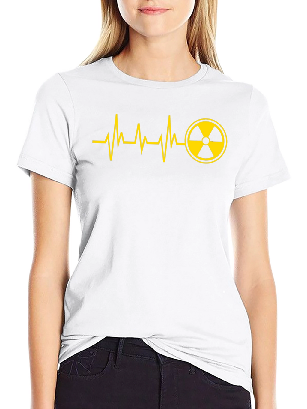 Radioactive Heartbeat Graphic Tee - Black