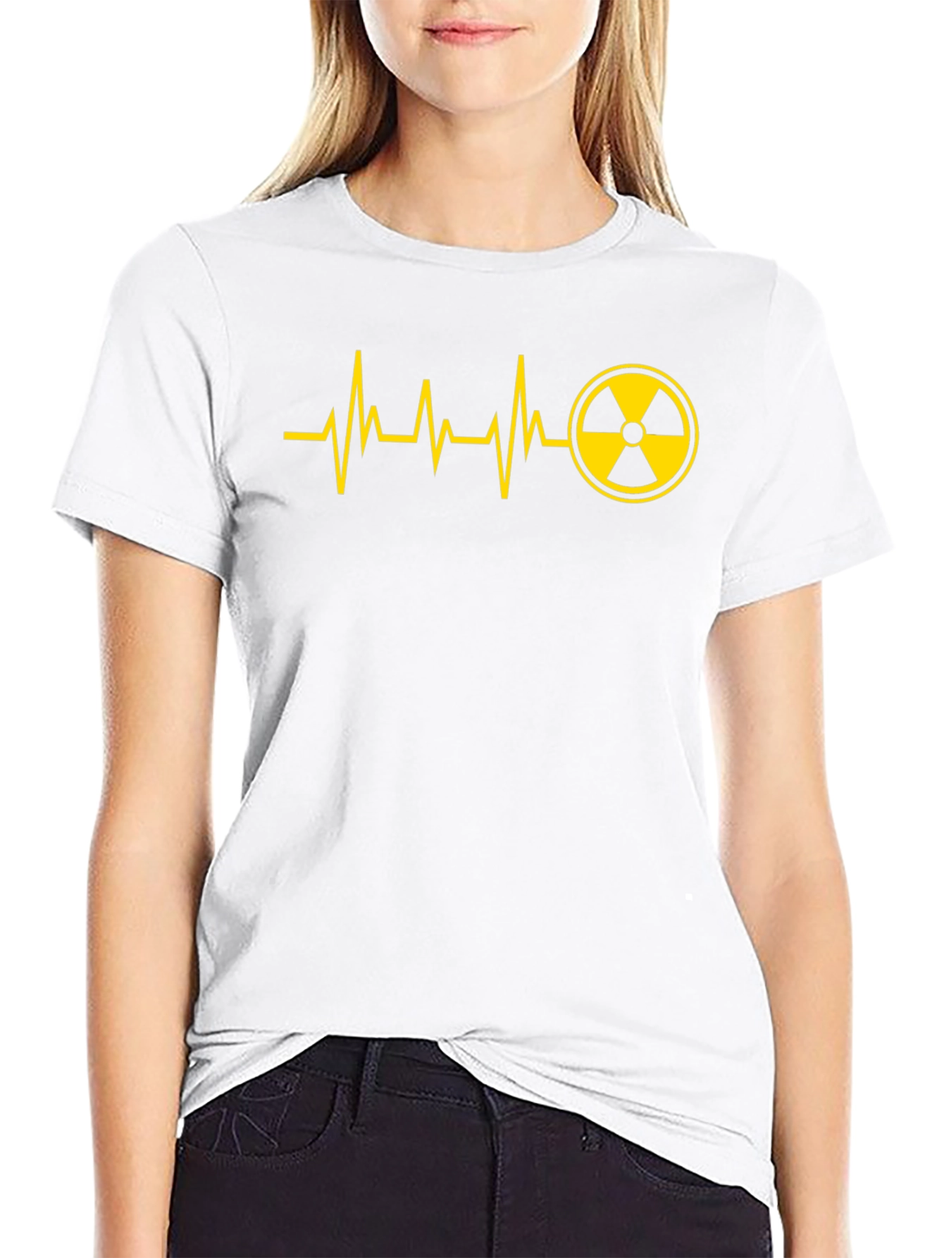 Radioactive Heartbeat Graphic Tee - Black