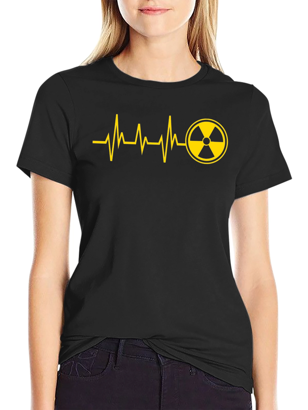Radioactive Heartbeat Graphic Tee - Black