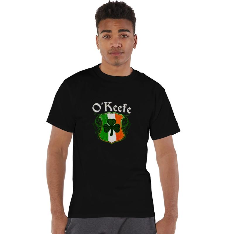 O'Keefe Irish Surname Ireland Flag Shield Shamrock