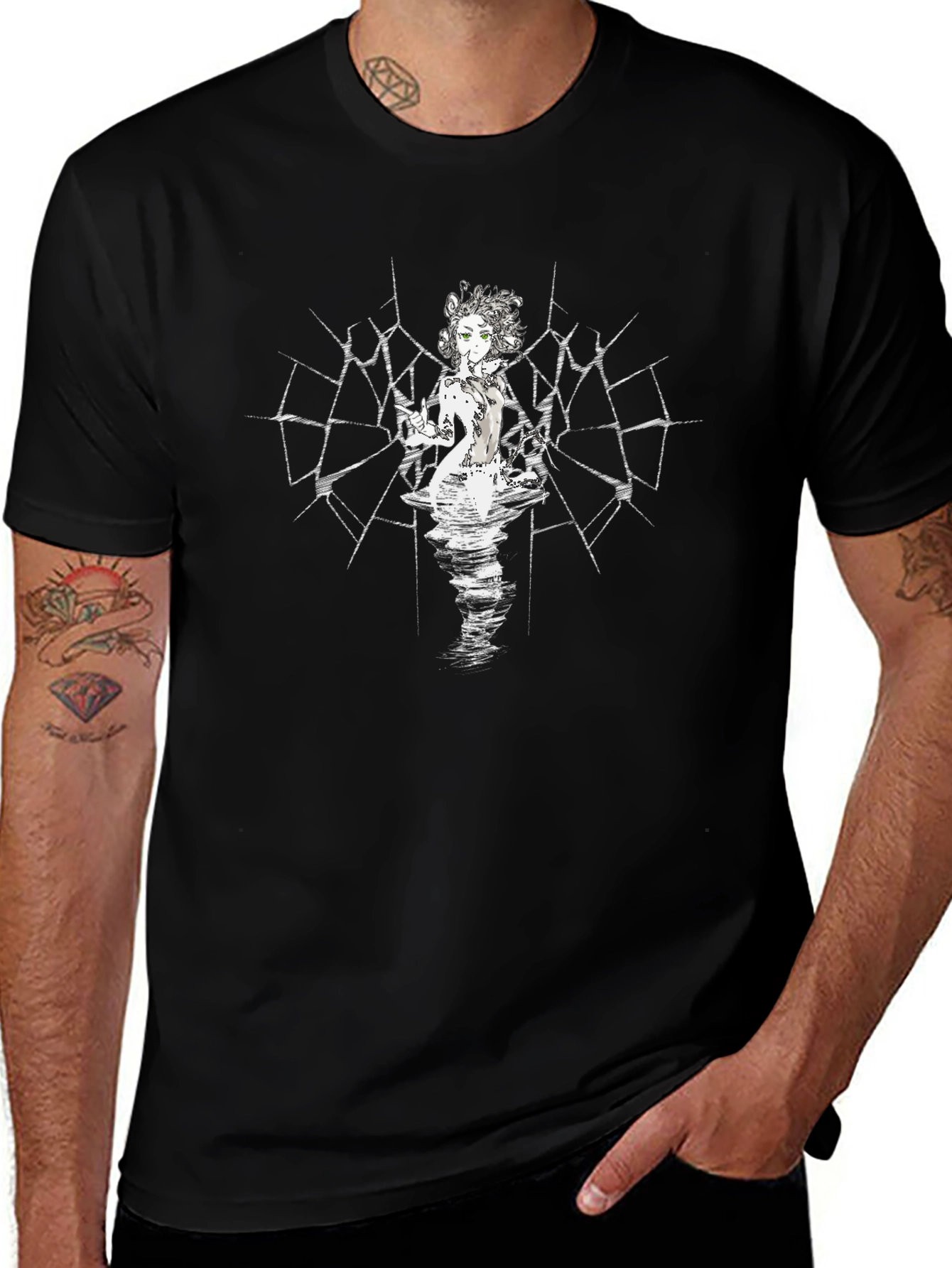 Gothic Anime Girl Graphic T-Shirt