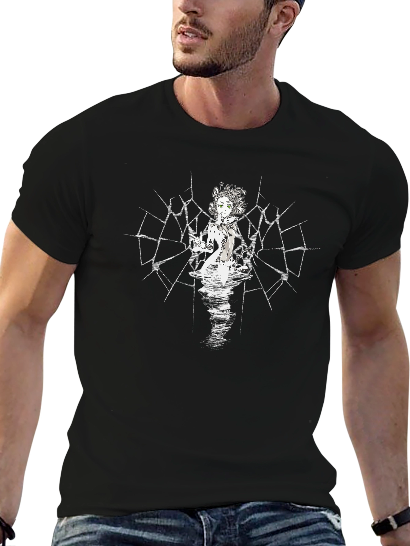 Gothic Anime Girl Graphic T-Shirt