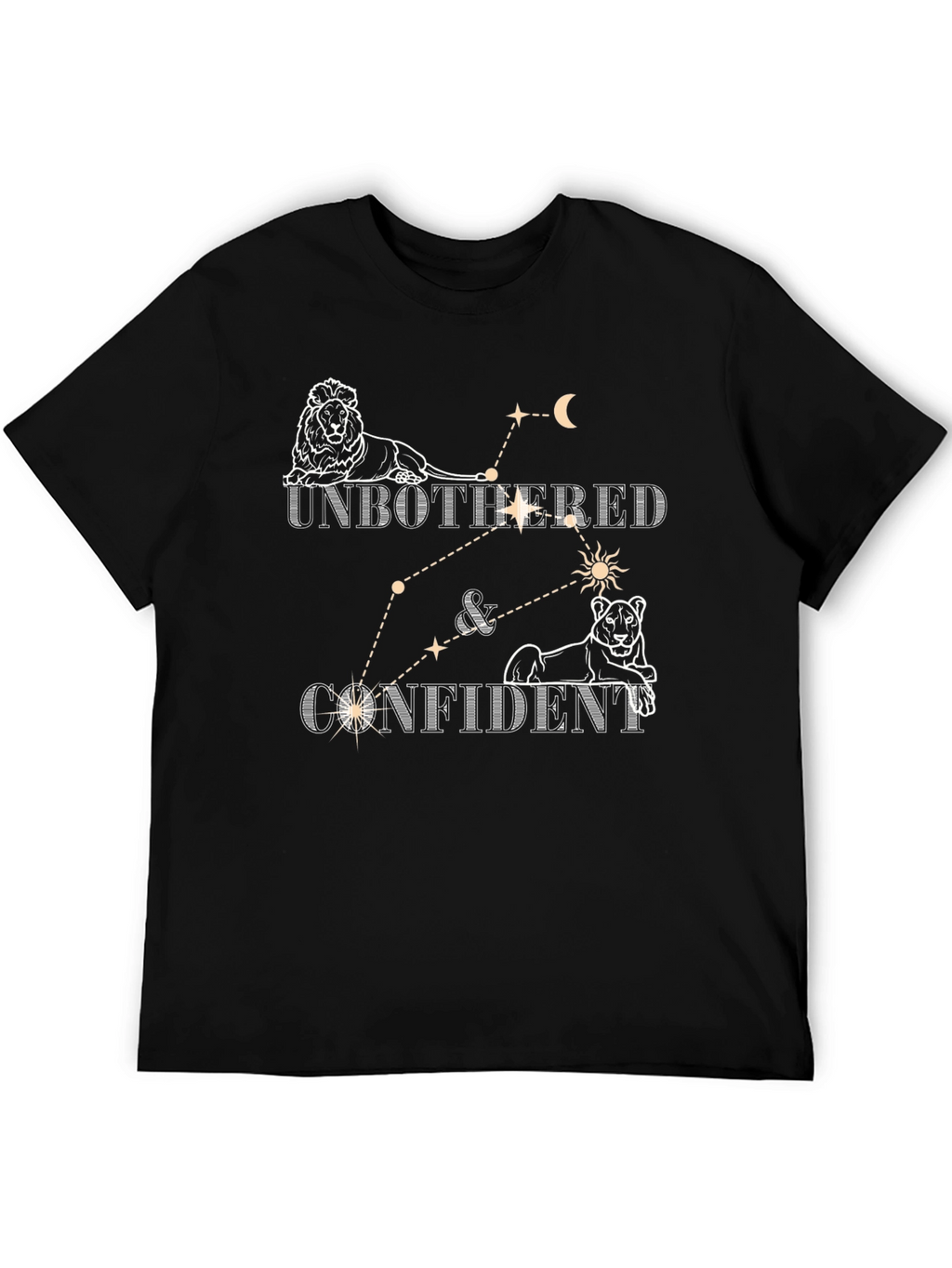 Unbothered & Confident Lion Constellation Tee