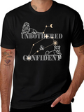 Unbothered & Confident Lion Constellation Tee