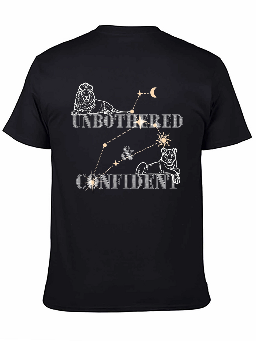 Unbothered & Confident Lion Constellation Tee