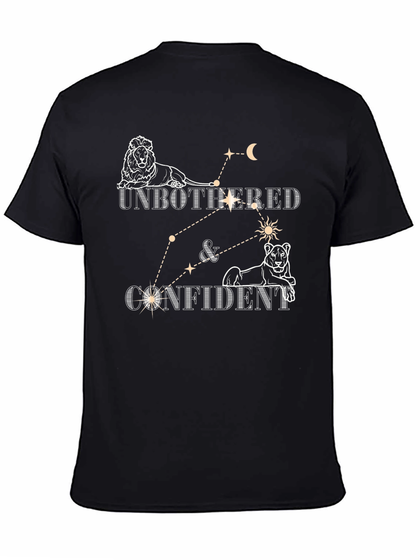 Unbothered & Confident Lion Constellation Tee