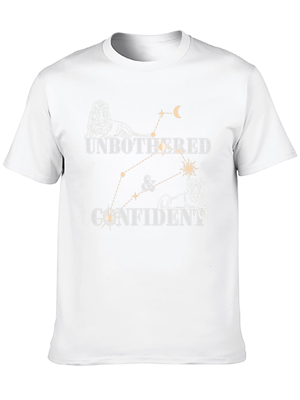 Unbothered & Confident Lion Constellation Tee
