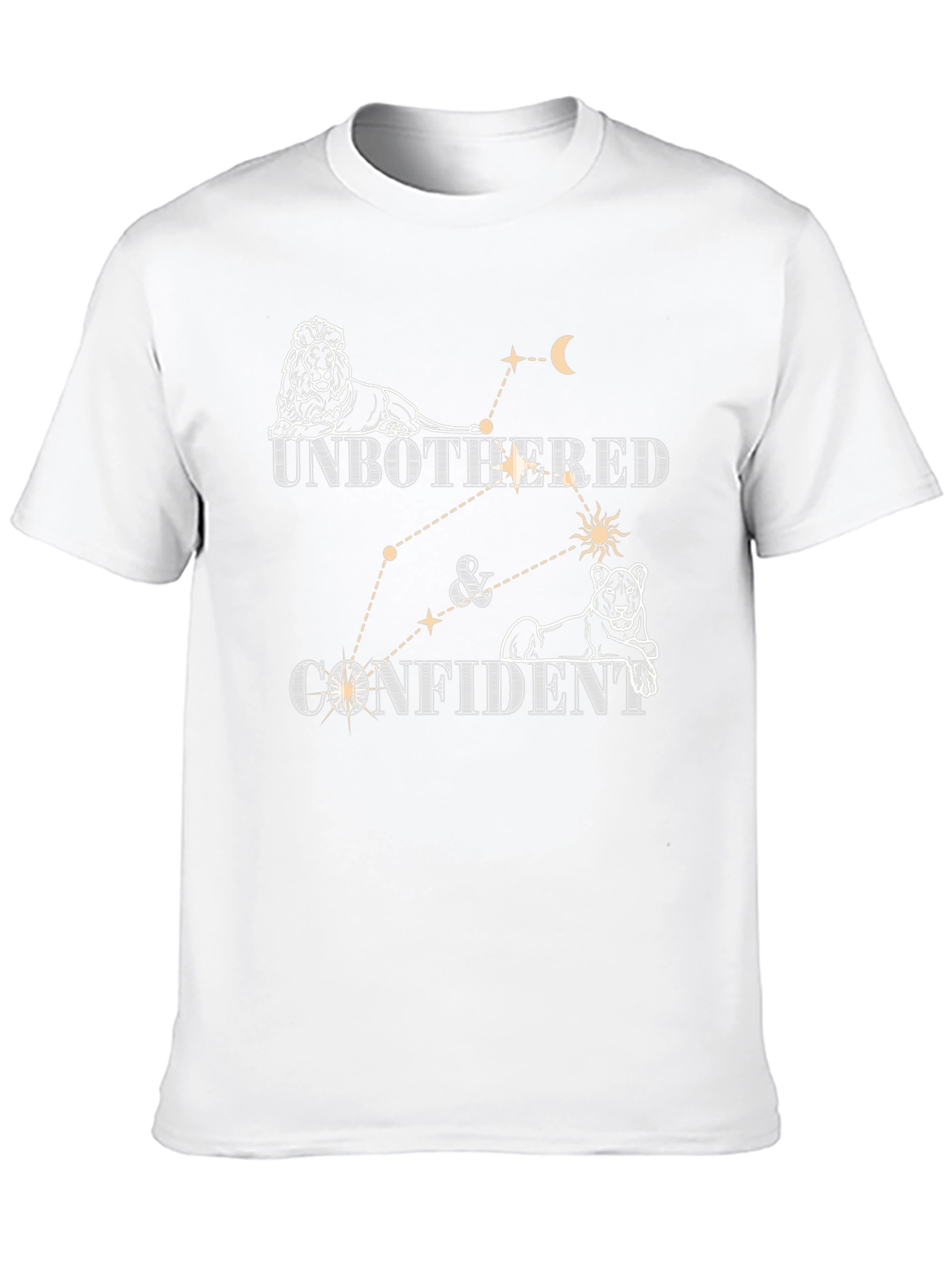 Unbothered & Confident Lion Constellation Tee