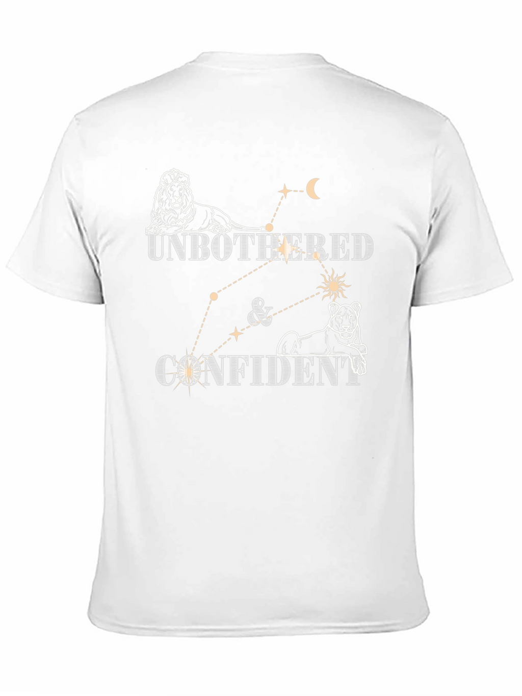 Unbothered & Confident Lion Constellation Tee