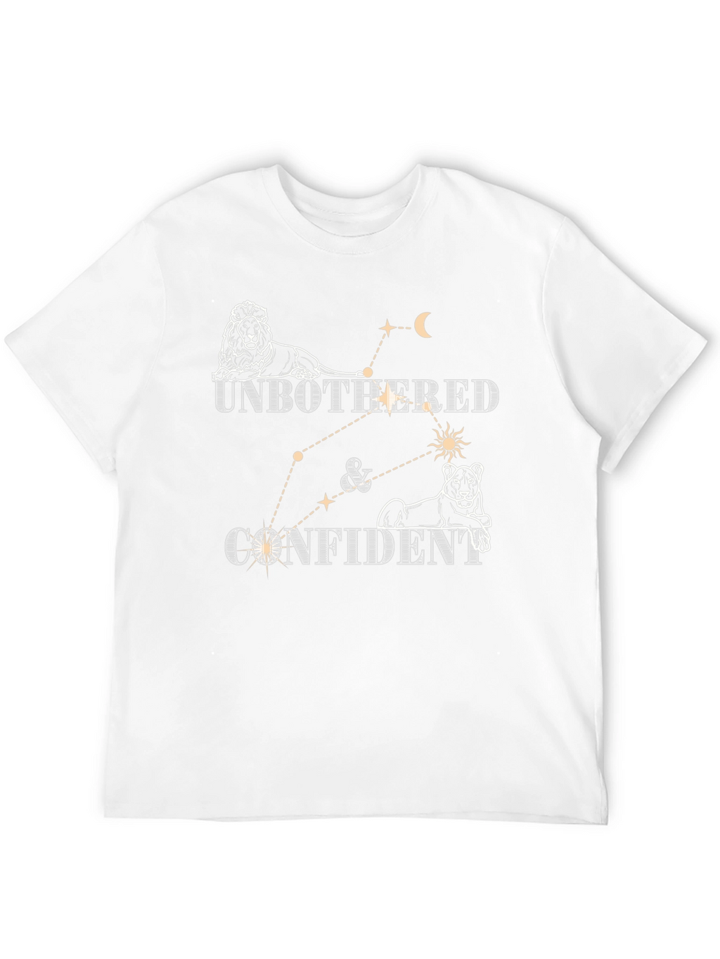 Unbothered & Confident Lion Constellation Tee