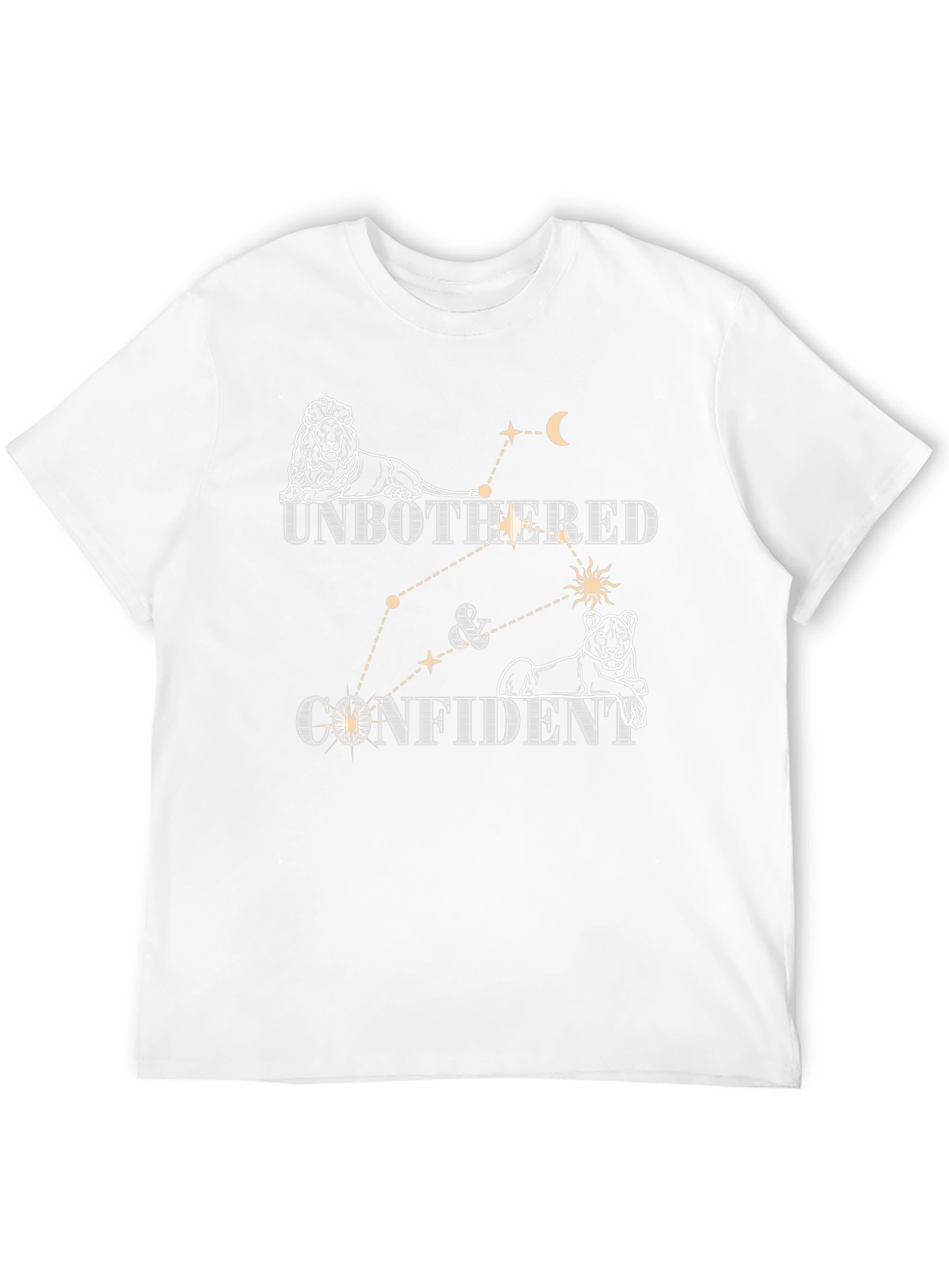 Unbothered & Confident Lion Constellation Tee