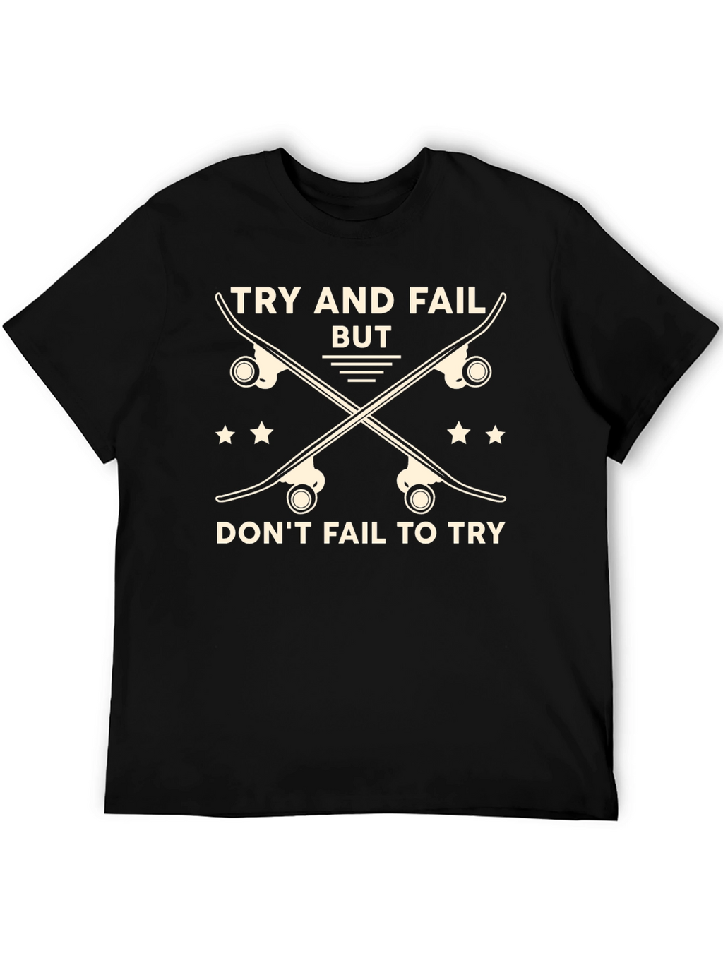 Skateboarding Graphic T-Shirt - Try and Fail