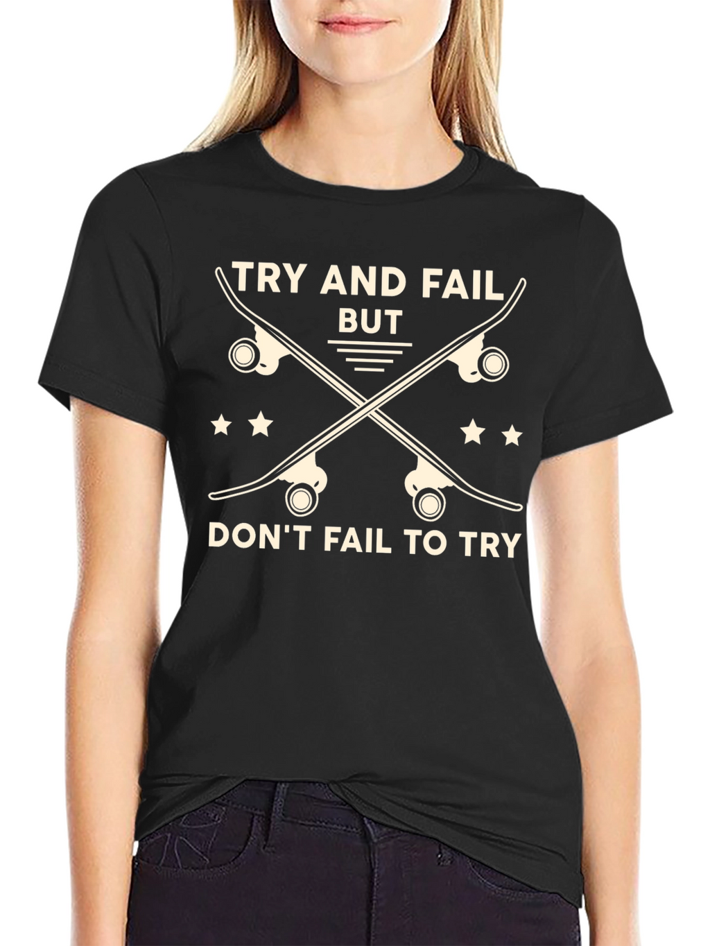 Skateboarding Graphic T-Shirt - Try and Fail