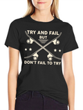 Skateboarding Graphic T-Shirt - Try and Fail