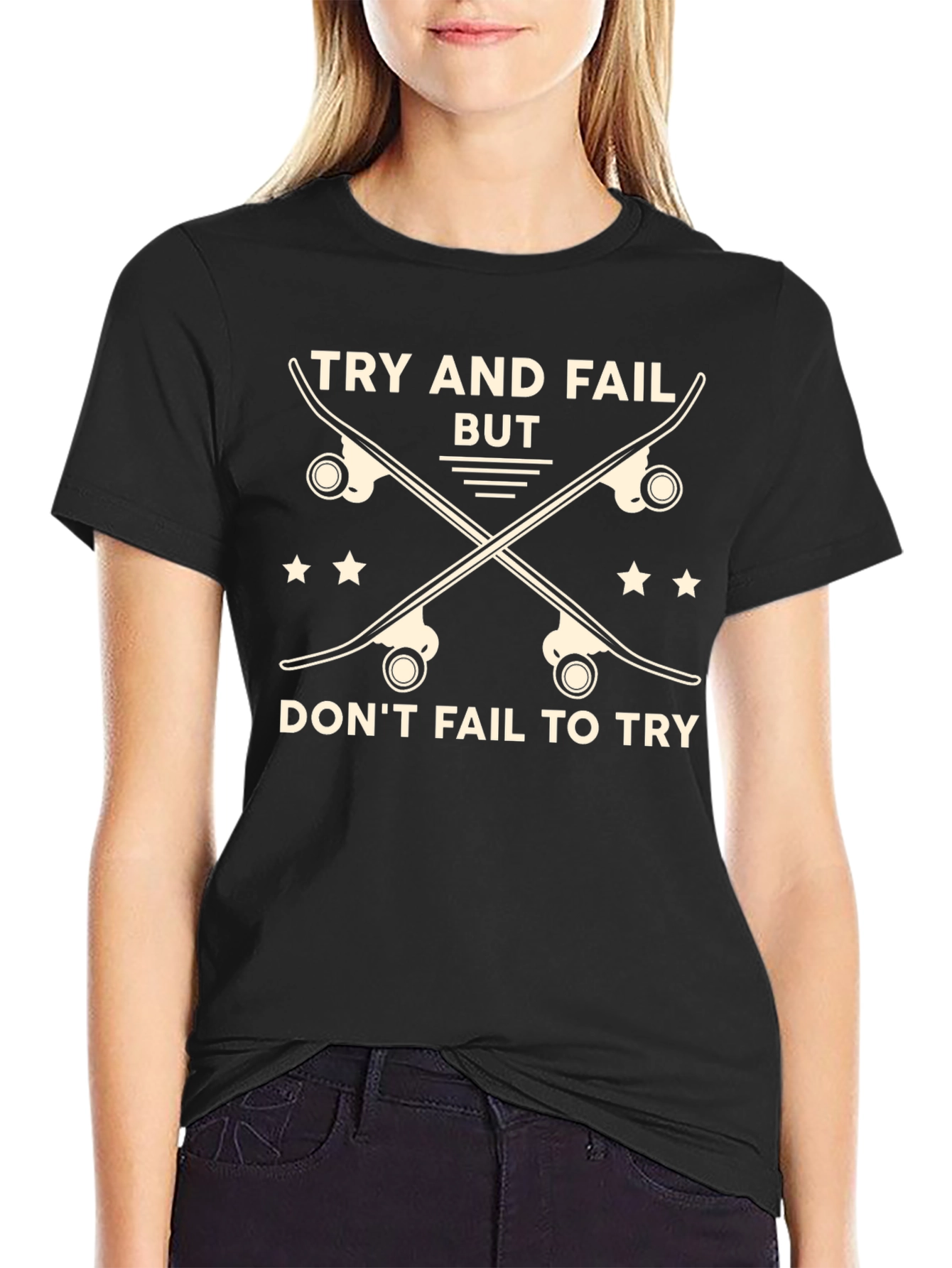Skateboarding Graphic T-Shirt - Try and Fail