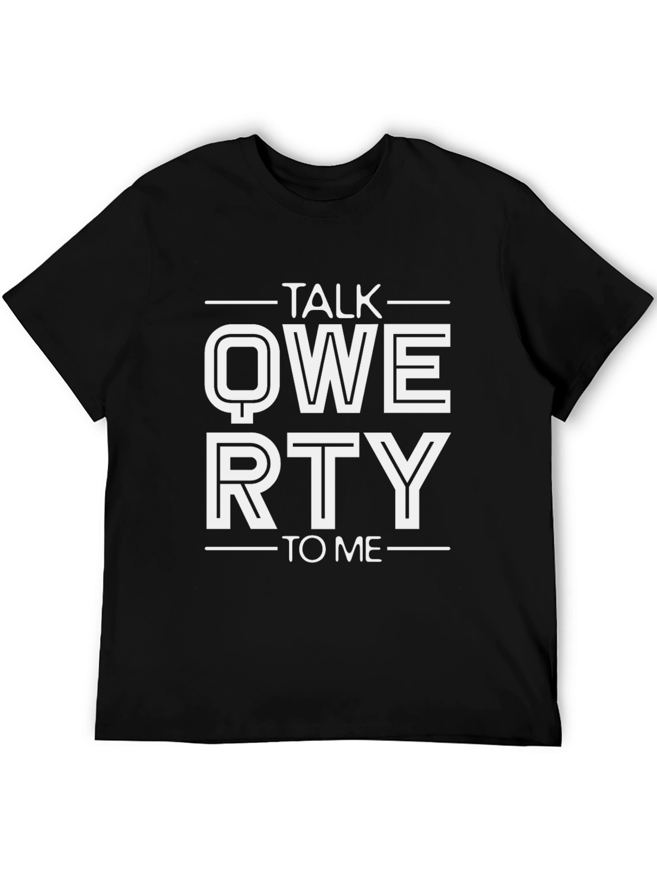 Talk QWERTY To Me Graphic T-Shirt - Black