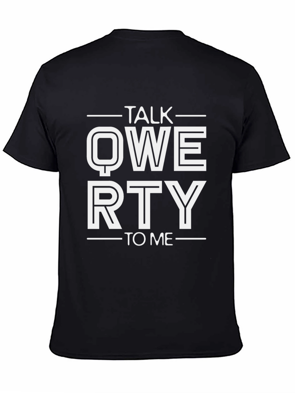 Talk QWERTY To Me Graphic T-Shirt - Black