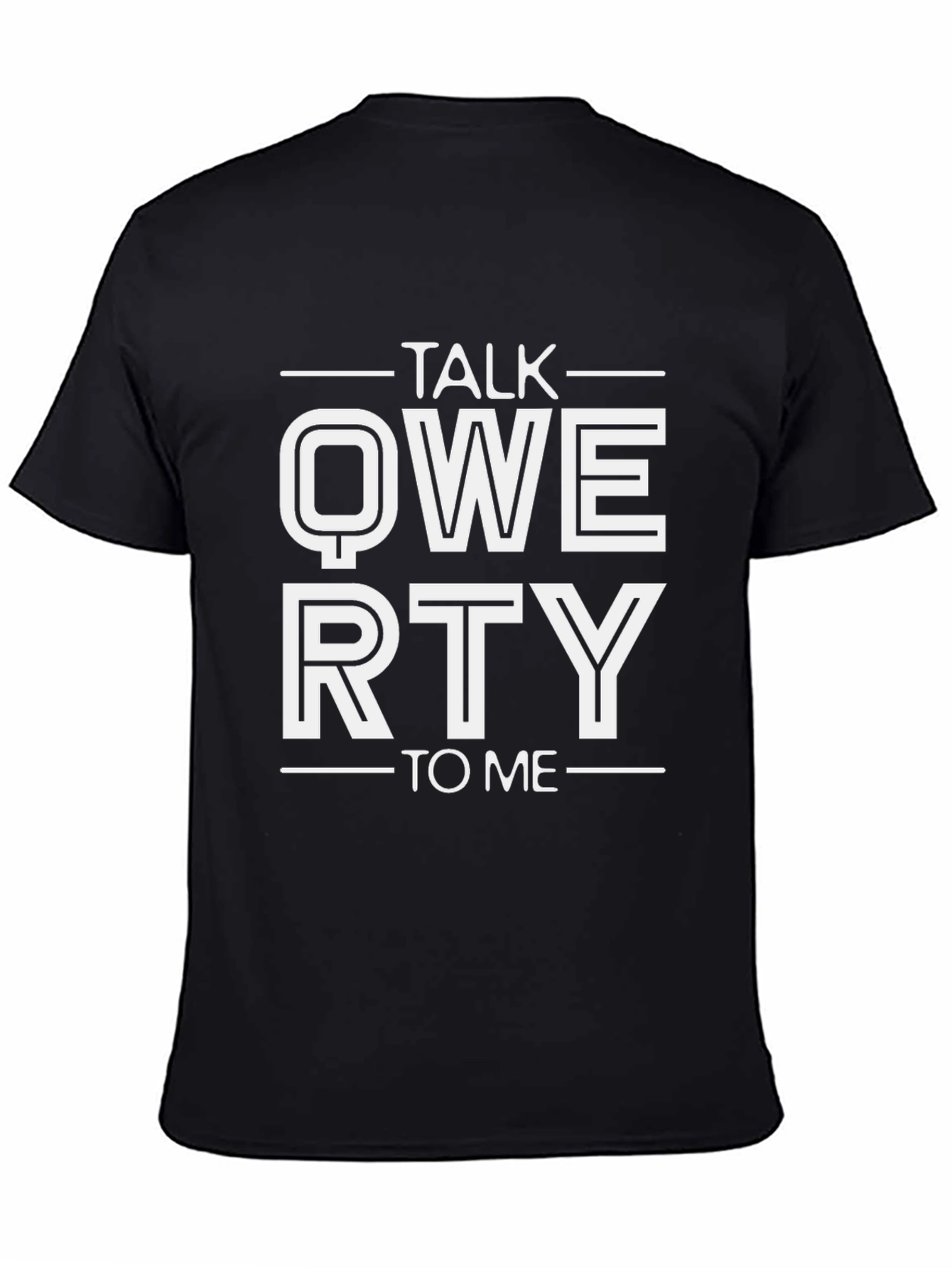 Talk QWERTY To Me Graphic T-Shirt - Black