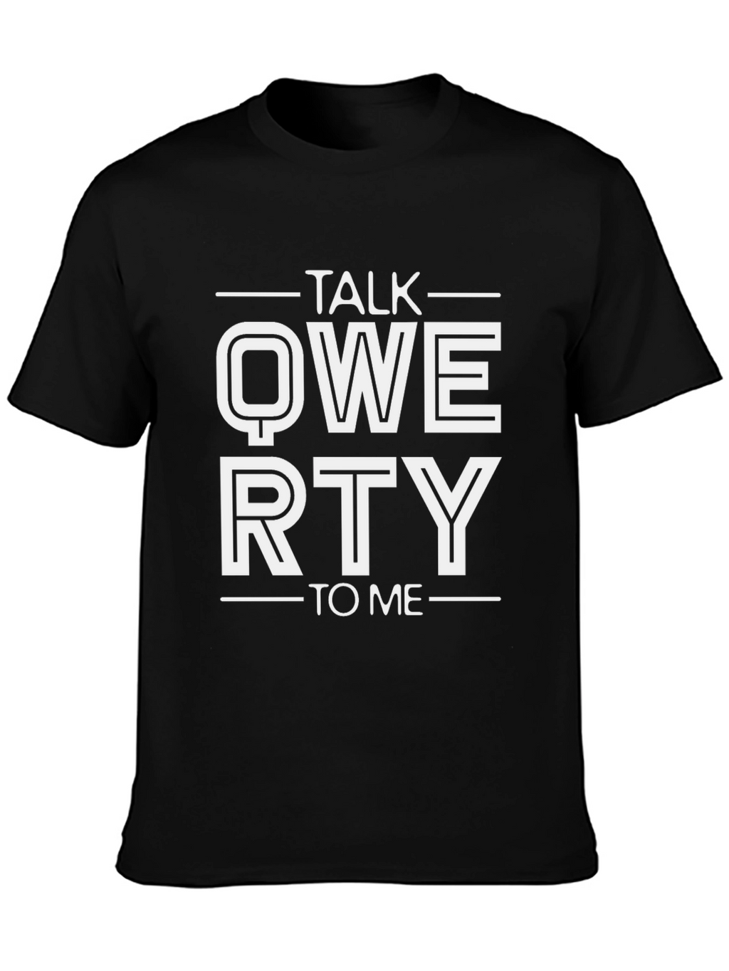 Talk QWERTY To Me Graphic T-Shirt - Black