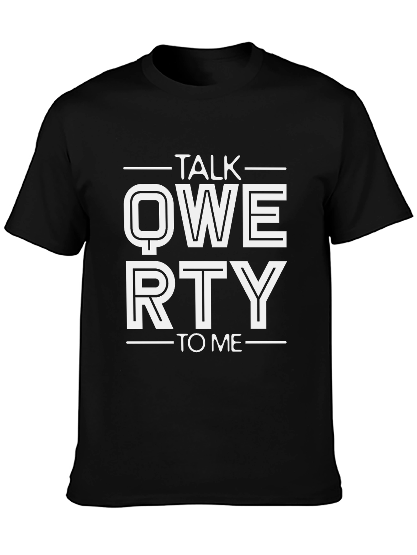 Talk QWERTY To Me Graphic T-Shirt - Black