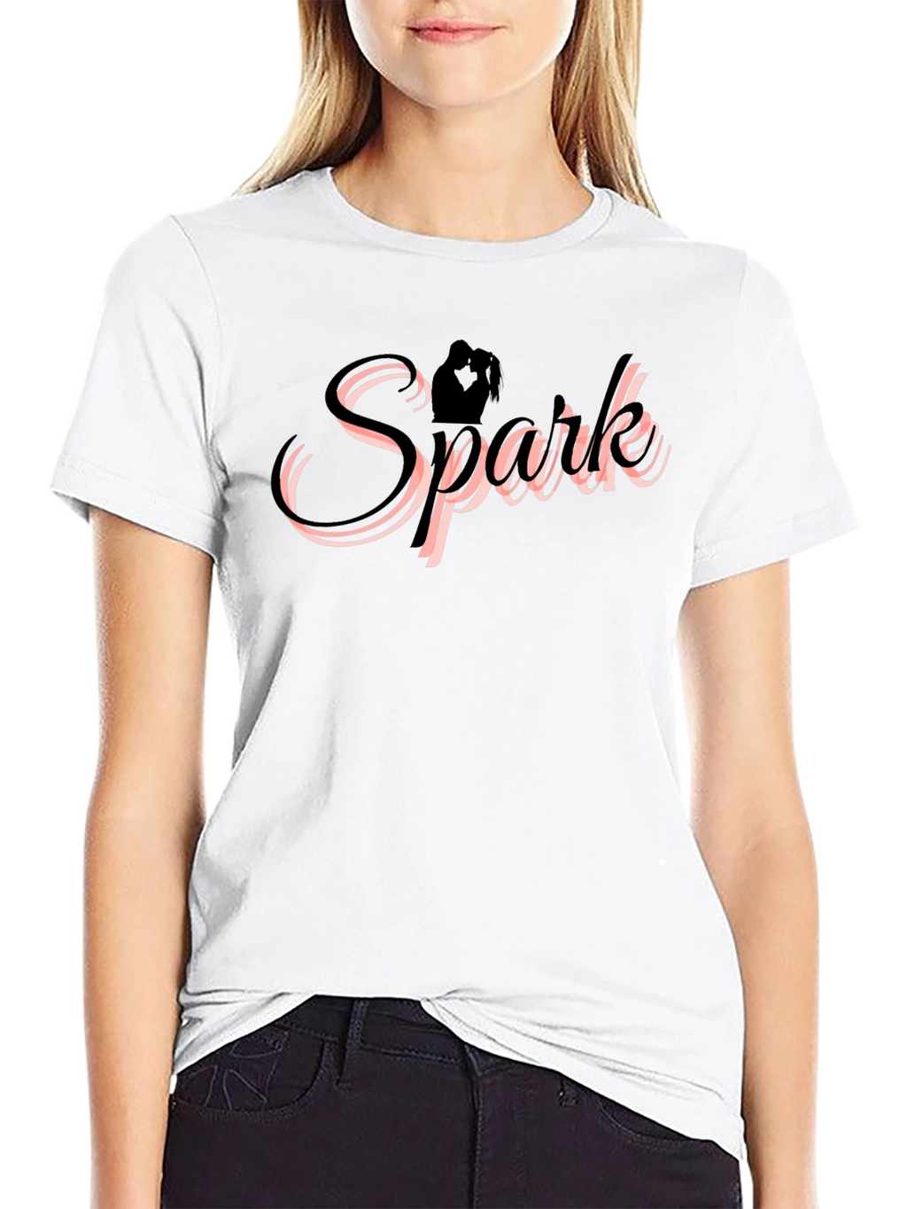 Spark Couple Silhouette Black T-Shirt