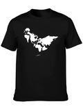 World Map Rooster Graphic Tee - Mens