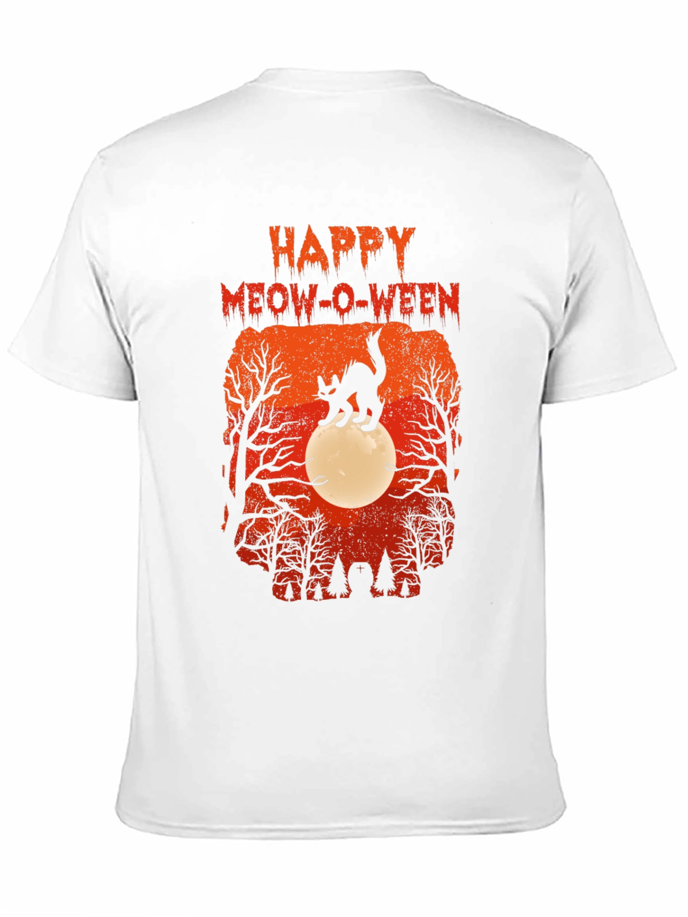Happy Meow-O-Ween Black Cat Graphic Tee