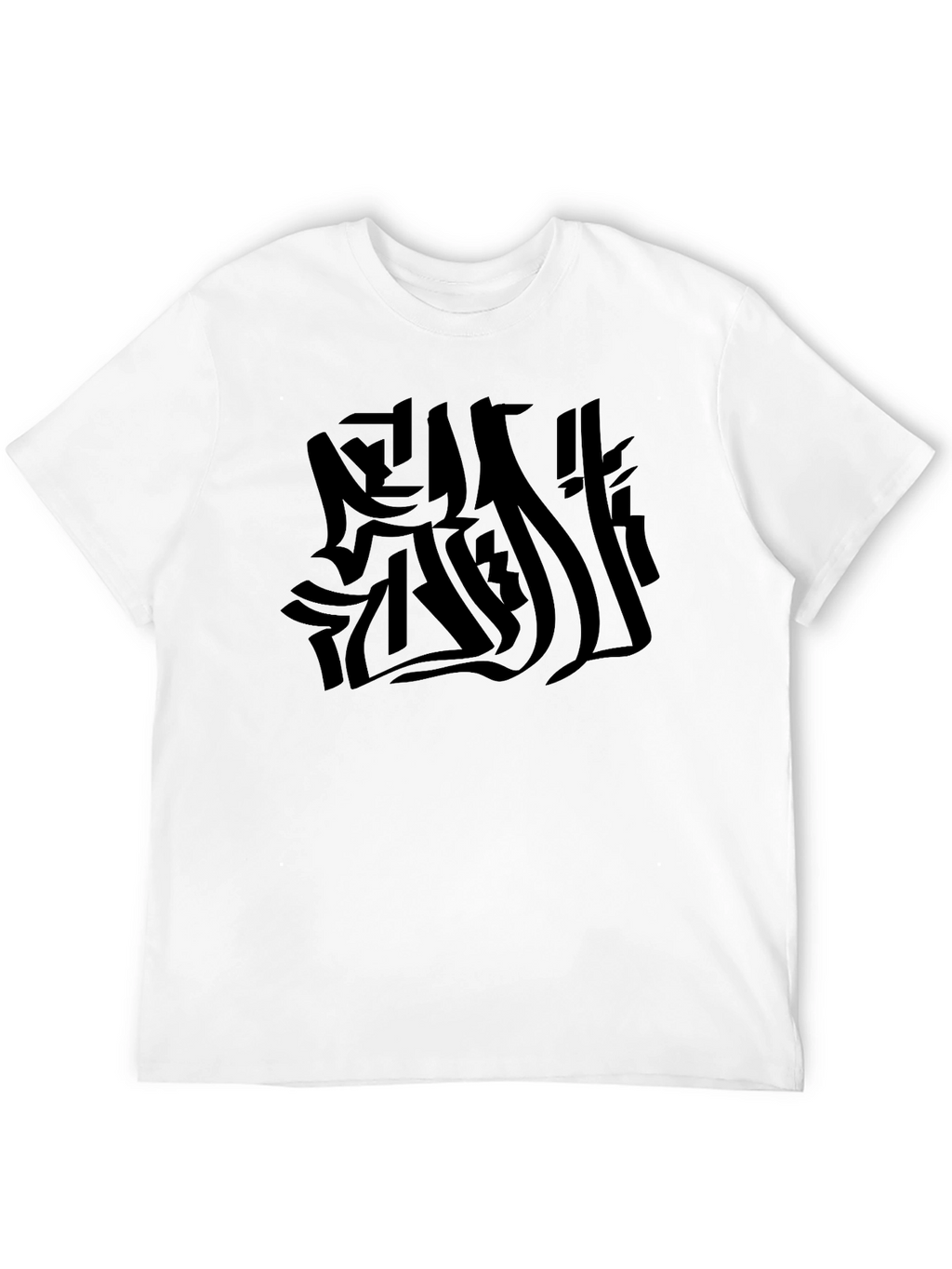 Abstract Graphic Black Tee
