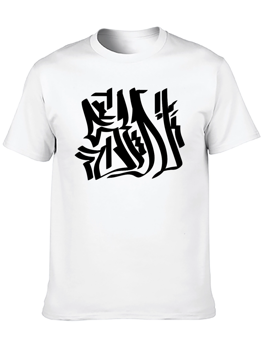 Abstract Graphic Black Tee