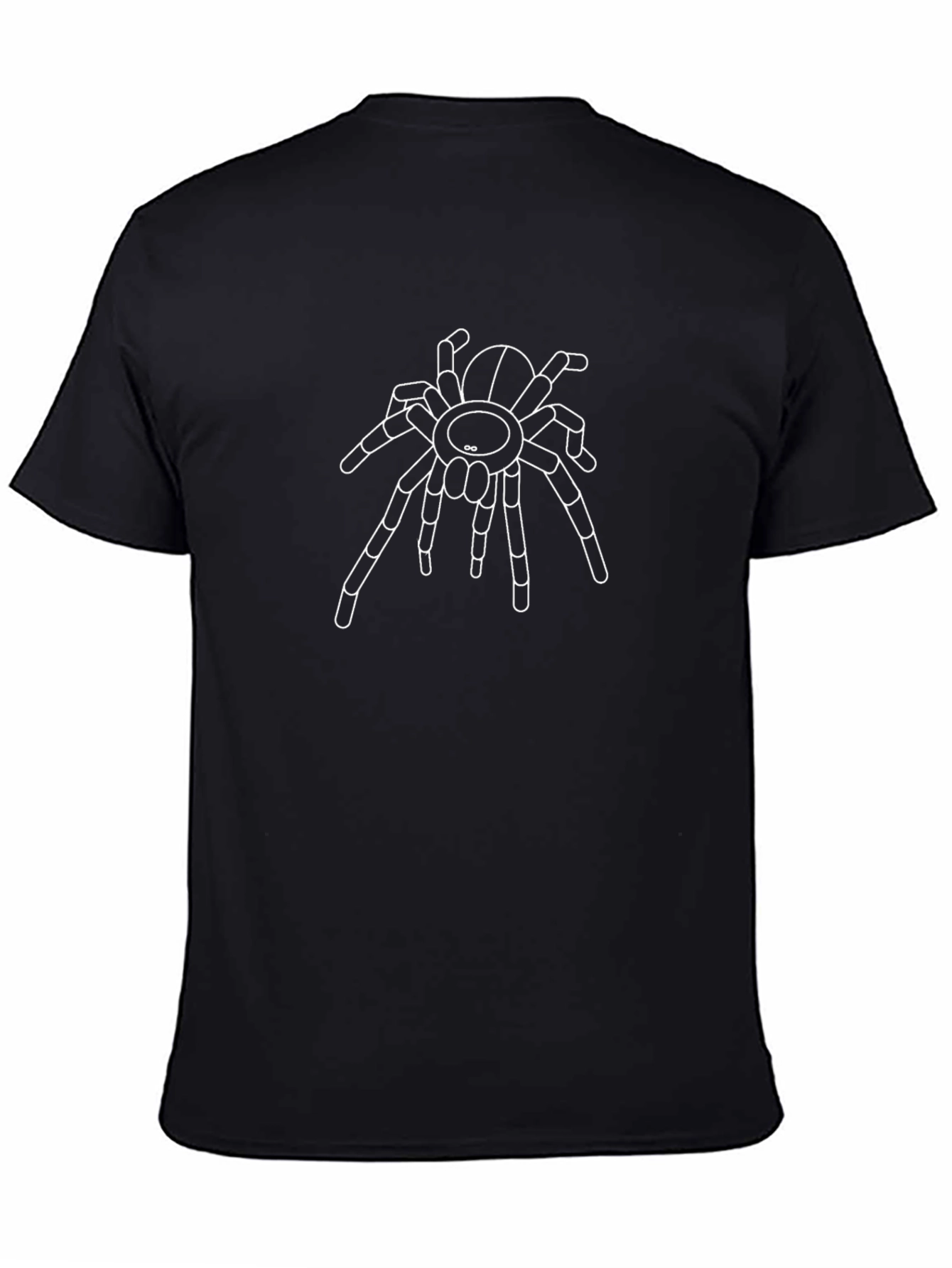 Spider Graphic Tee - Black Cotton Casual T-Shirt