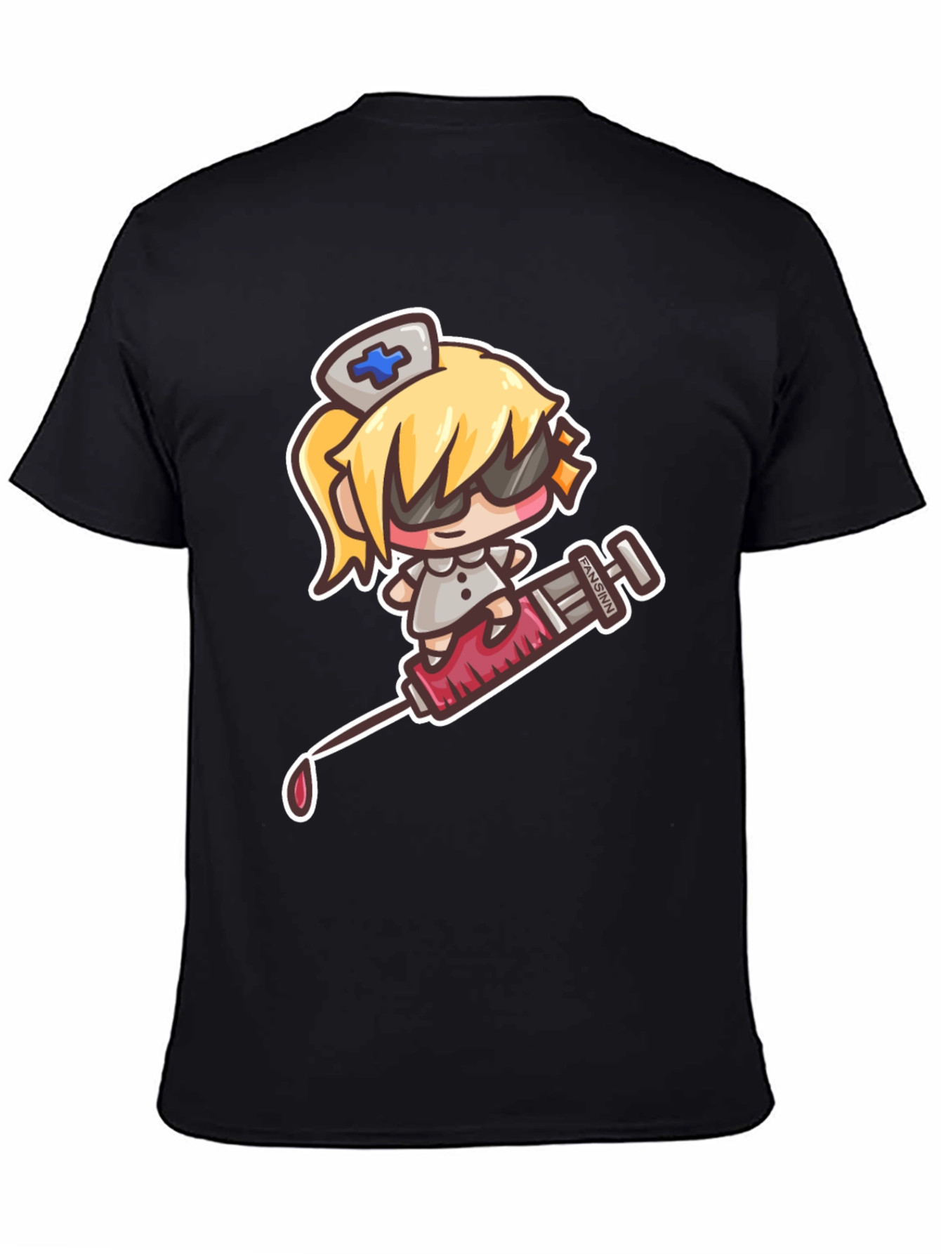 Funny Nurse Cartoon Graphic T-Shirt