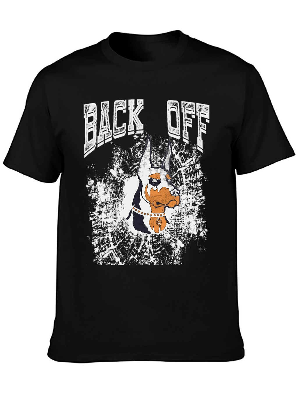 Back Off Doberman Graphic T-Shirt - Black