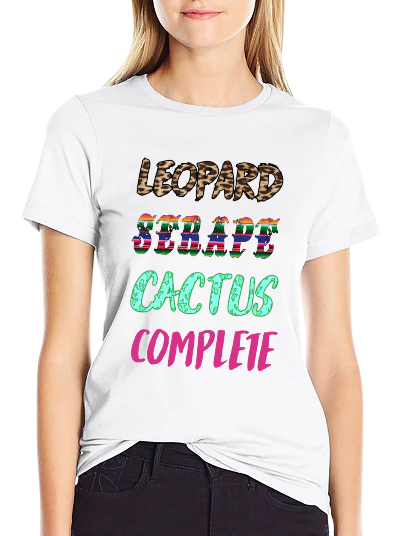 Leopard Serape Cactus Complete T-Shirt