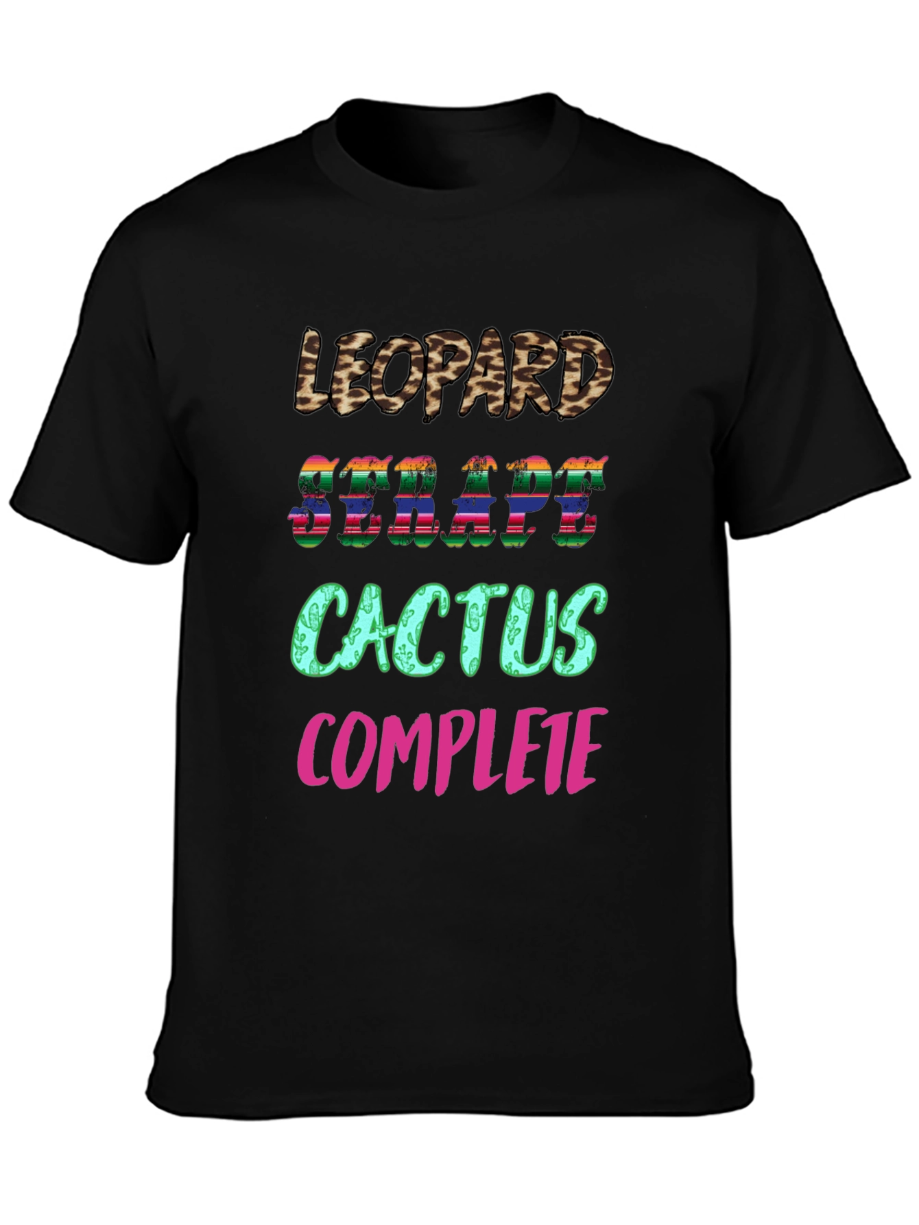 Leopard Serape Cactus Complete T-Shirt