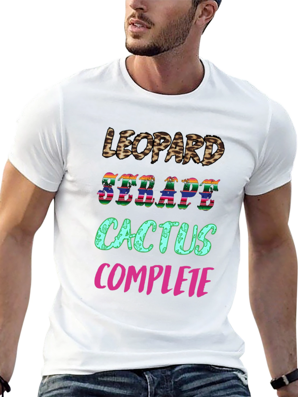 Leopard Serape Cactus Complete T-Shirt