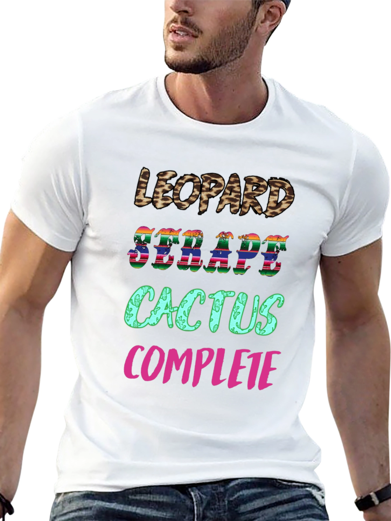 Leopard Serape Cactus Complete T-Shirt