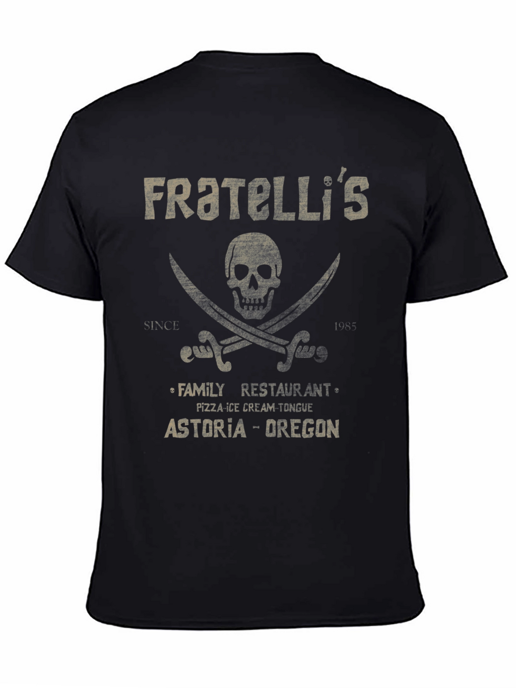 Fratellis Astoria Oregon Pirate Skull T-Shirt