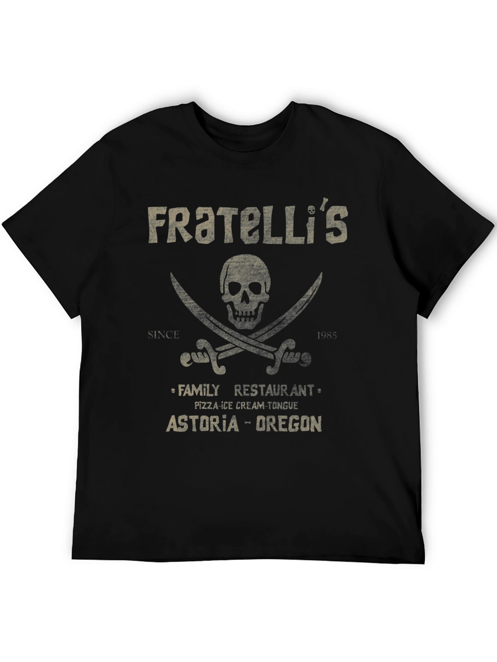 Fratellis Astoria Oregon Pirate Skull T-Shirt