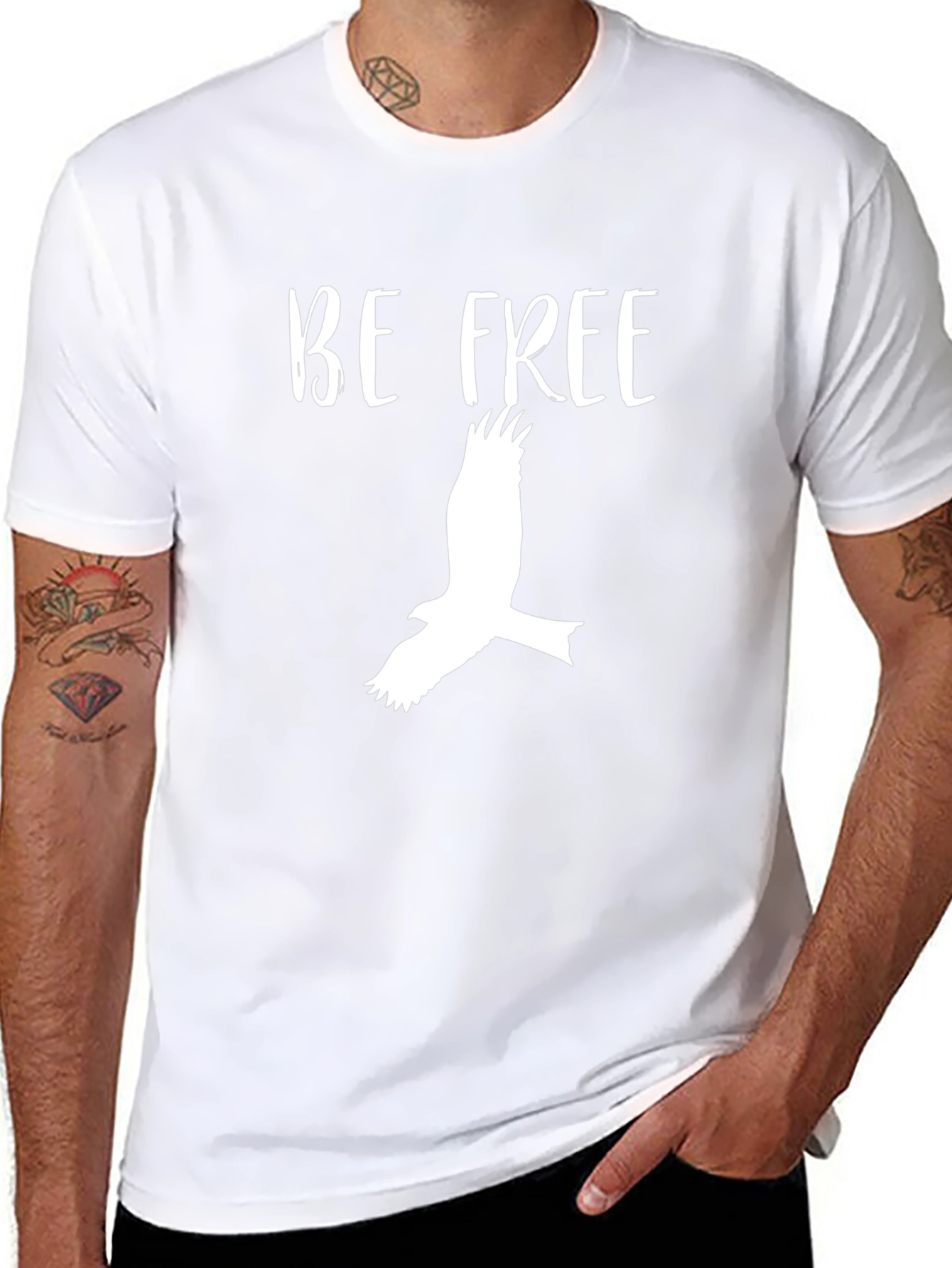 Be Free T-Shirt - Black Graphic Tee