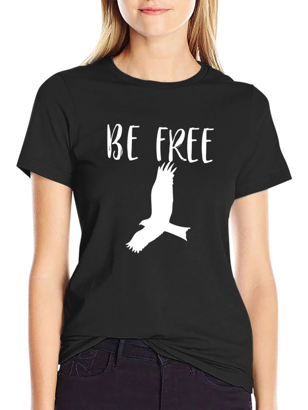 Be Free T-Shirt - Black Graphic Tee