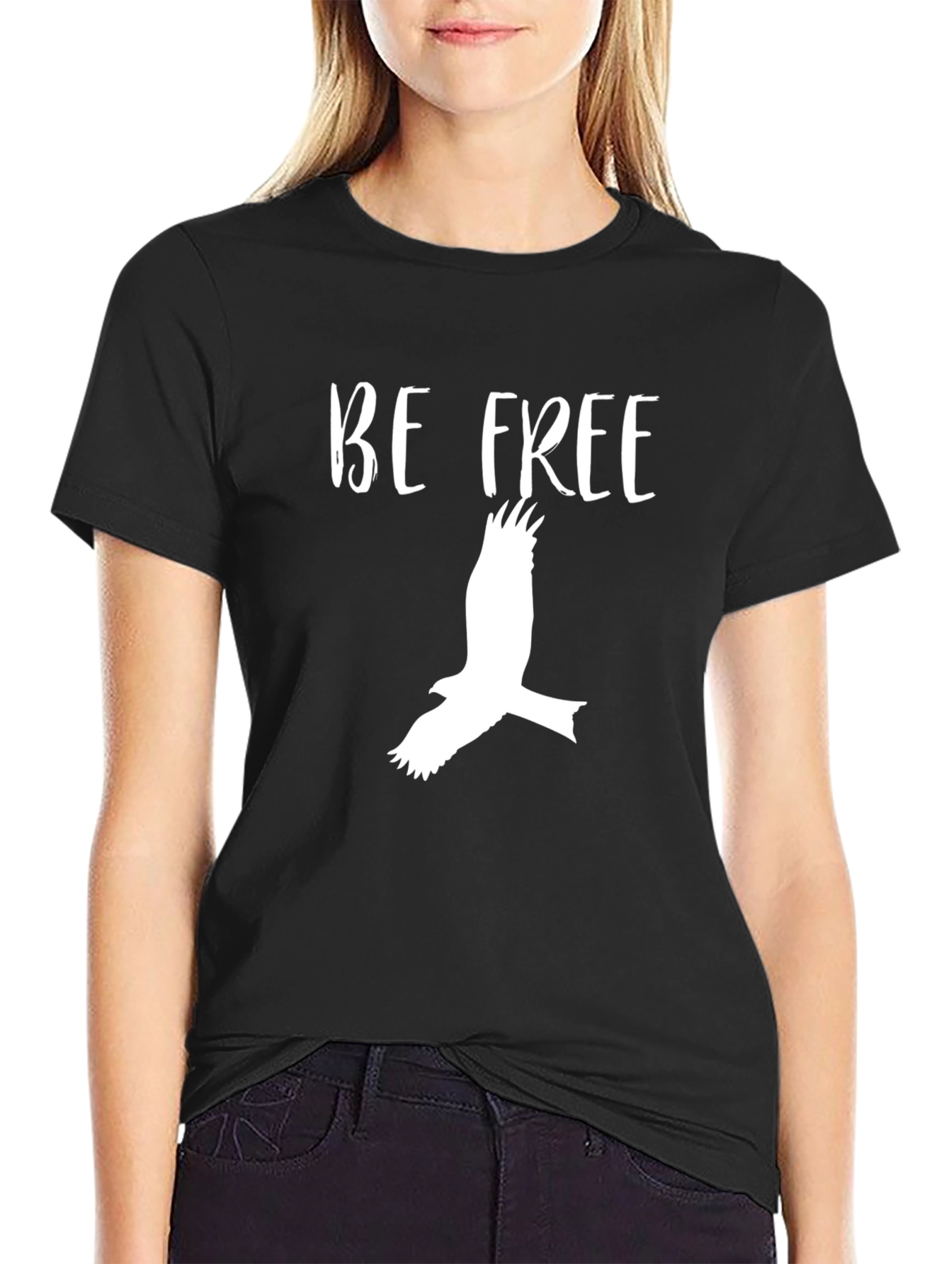 Be Free T-Shirt - Black Graphic Tee