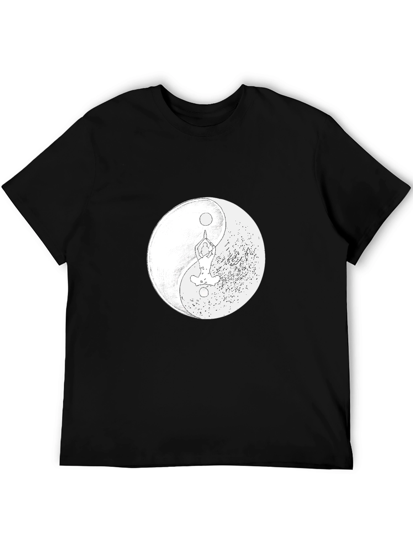 Yin Yang Yoga Pose Graphic Tee - Balance & Harmony