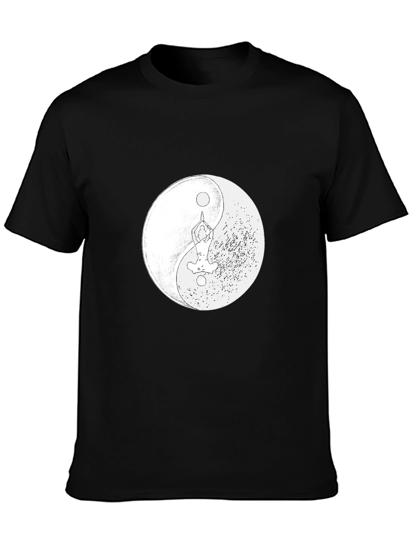 Yin Yang Yoga Pose Graphic Tee - Balance & Harmony